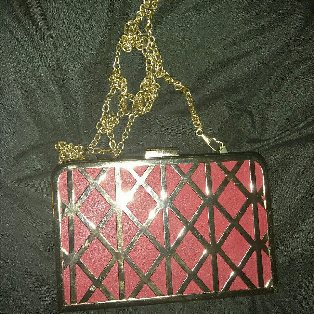 Red and gold purse